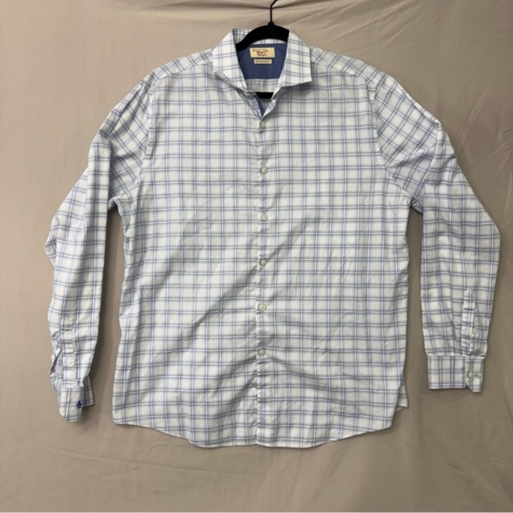 Penguin‎ Heritage Slim Fit Long Sleeve Button Down Shirt, Mens Size 17 36/37
